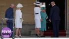 Donald and Melania Trump greeted by The Queen, Prince Charles and Camilla at Buckingham Palace