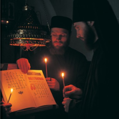 Хор братии Валаамского монастыря. Регент иеродиакон Герман (Рябцев)