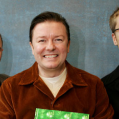 Ricky Gervais, Steven Merchant and Karl Pilkington