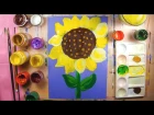 Как нарисовать подсолнух - урок рисования для детей 2,5 - 4 лет, рисуем дома поэтапно