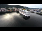 Costa Pacifica arriving Bergen, Norway, (Watch in 4K) Costa Concordia sister vessel