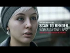 3D Face Scan to Final Render Time Lapse