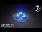 Isometric Water Lilly. Drawing Process from Twitch Stream Channel | by Sephiroth Art