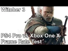 The Witcher 3 PS4 Pro vs Xbox One X Frame Rate Test