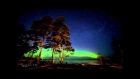 Northern lights on lake Ladoga 4К / 2016