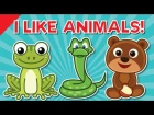 I Like Animals | Animals Song for Kids | Learn 12 Animal Names | ESL for Kids | Fun Kids English