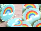 Rainbow with Clouds Cookies Slice & Bake Surprise! DIY Rainbow Treats - Eugenie Kitchen