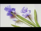 DIY- How to make Iris flowers from crepe paper II - Hoa diên vỹ giấy nhún