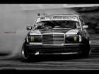 Mercedes Benz w123 TurboDiesel from Hell Burnout & Sideways
