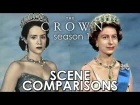 The Crown (2016) season 1 and Queen Elizabeth II - scene comparisons
