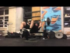 400kg / 881 lb partial deadlift from 13.5" bar height, wide grip bench practice up to 190kg