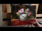 Pink Roses in Vase by Elizabeth Robbins