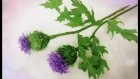 How To Make Thistle Flower From Crepe Paper - Craft Tutorial