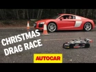 Drag Race Special | Audi R8 V10 versus R/C Audi R8 | Autocar