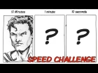 SPEED CHALLENGE: 10 Minutes | 1 Minute | 10 Seconds - Drawing SUPERMAN