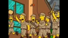 Simpsons cardboard fort battle