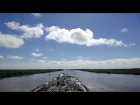 Big oil chemical tanker in the Parana river of Argentina timelapse 2 days in 1 minute