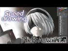 NieR: Automata ART Speed Drawing YoRHa No.2 Model B 2B