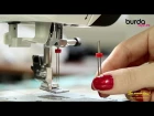 Швейная машинка. Видео урок 8 от Burda: защипы двойной иглой