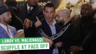 Artem Lobov vs. Paulie Malignaggi Face Off; Malignaggi Spits at Lobov