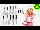 How to Make Doll Realistic Kitchen Utensils / Cutlery - Spoons, Forks, Knives, Spatula,