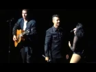 Joe Jonas and Demi Lovato singing "This is Me" with Nick on guitar