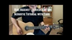 Rise Against - Audience of One (Acoustic Tutorial with Tabs)