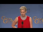 Jennifer Lawrence with Steve Buscemi face at Golden Globe awards