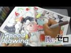 Re: Zero Rem and Ram Manga Speed Drawing. Copic Drawing