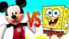 ГУБКА БОБ VS МИККИ МАУС | СУПЕР РЭП БИТВА | SpongeBob Squarepants ПРОТИВ Mickey Mouse Cartoon