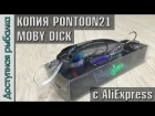 Копия воблера Pontoon 21 Moby Dick 100F MR с AliExpress от AllBlue | Обзор, тест под водой