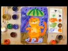 Как нарисовать кота - урок рисования для детей от 4-7 лет, рисуем дома поэтапно
