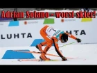 Адриан Солано - Худший лыжник в истории, падения / Adrian Solano - worst cross country skier ever