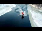 Santa Claus's crazy sled ride on Christmas