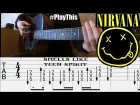 Как играть Nirvana - Smells Like Teen Spirit (фингерстайл) + ТАБЫ  | Уроки гитары от PlayThis#25