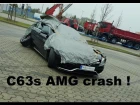 Mercedes Benz C63 S AMG Burnout, Drift, crasht, Totalschaden, Powerslide, Acceleration, Exhaust