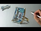 048 How to draw an aquamarine ring