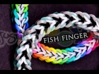 How to Make a Fish Finger #justinstoyshybrid Rainbow Loom Bracelet Tutorial