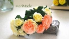 Ободок с Розами Цветы из Ленты Канзаши Roses Headband Flowers Flores