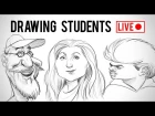 Drawing Proko Students - Live Memory Sketch Challenge