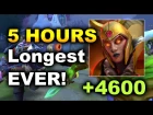 5 HOURS!!! - LONGEST GAME EVER OF DOTA 2 - LC 4500+ Duel DAMAGE!