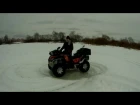 CF MOTO X8 drift in snow/ in deep snow/ дрифт цф мото х8/ квадроцикл зимой/