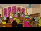 Homer Simpson catch Pokémon in the cemetery and in the church