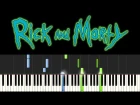 Rick and Morty - Evil Morty Theme (Piano Tutorial - Synthesia) - For The Damaged Coda (+ НОТЫ)