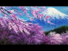 The cherry blossoms in the Mt. Fuji  Acrylic Painting - FULL