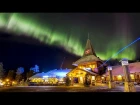 Northern lights in Santa Claus' hometown Rovaniemi in Lapland Finland - aurora borealis for kids