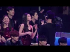 [Fancam] 171201 EXO reaction to Super Junior Black Suit Sehun focus @MAMA 2017 red velvet