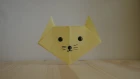 Оригами. Как сделать кота из бумаги (видео урок)