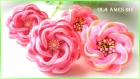 Канзаши/Цветы из лент/Ribbon Flowers Tutorial/DIY Kanzashi/Flores de fita/Ola ameS DIY