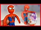 Человек-Паук из пластилина. Киндер Сюрприз. Spiderman of plasticine. Kinder Surprise Egg.